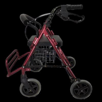 China Elderly Lightweight Folding Aluminum Rollator Walker Frame For Adults Disabled Elderly for sale