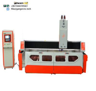 China High Precision CNC Machinery Center Stone CNC For Countertops Caesarstone Edge Polisher Double Heads GSY-3015B Bridge Cutting Machine for sale