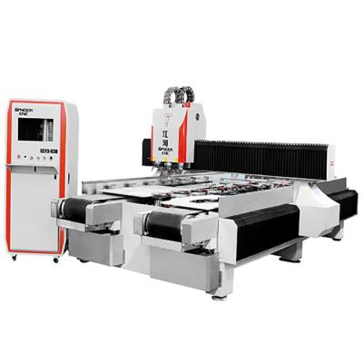 China High Precision 3D Relief Stone High Efficiency CNC Router For Cutting Quartz Kitchen Countertops Basin Drilling Holes Polishing Edges GSY3-83D à venda