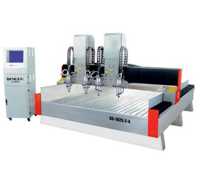 中国 Practical Building Material Shops Granite Engraving Machine GS-1825-2-4 Multi Head Stone Stone Engraving Cutting CNC Router 販売のため