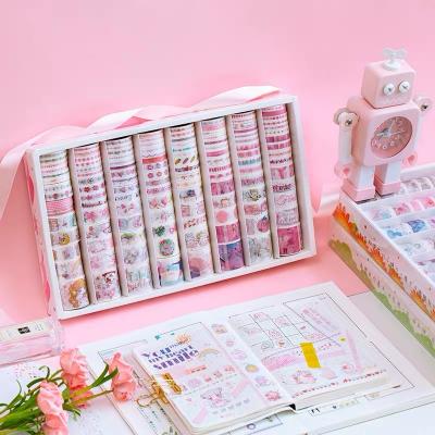 China Waterproof 2021 Customs Washi Sticker Masking Set Cute Design Japanese Paper Washi Masking Tape for sale