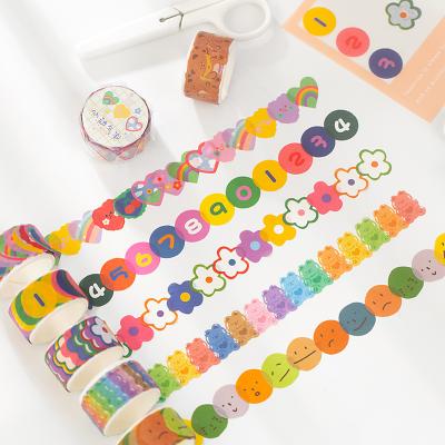 China Waterproof hot sales custom printed waterproof colorful kpop anime clear vintage washi tape set for sale