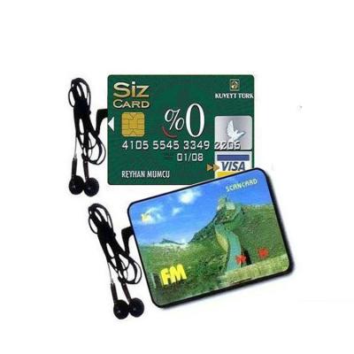 China Hot Sales Portable Cheap Radio Credit Card Shape Retro Style Radio For Promotion for sale