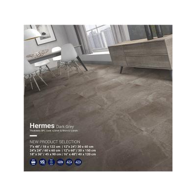 China Digital Printing 4.5/5/5.5mm Original Texture Italian Wood Flooring Dark Gray Click Lock Spc Waterproof Indoor Flooring for sale