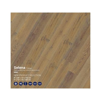 China Digital Printing 4.5/5/5.5/mm Wholesale Design Eco-friendly Waterproof Original Wood Plastic Rigid SPC Beige Flooring With Click Lock for sale