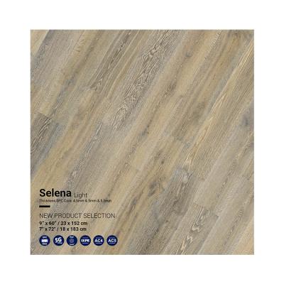 China Digital Printing 4.5/5/5.5/mm Eco-friendly Original Wooden Design SPC Cream Color Waterproof Plastic Rigid Flooring With Click Lock for sale