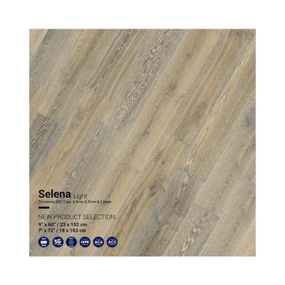 China Digital Printing High Quality 4.5/5/5.5/mm Original Wood Design Eco-friendly SPC Cream Color Waterproof Plastic Rigid Flooring With Click Lock for sale