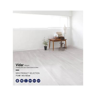 China Digital Printing 4.5/5/5.5/mm High Traffic Commercial Use High Quality SPC Wood Wear Design White Resistance Flooring With Click Lock for sale