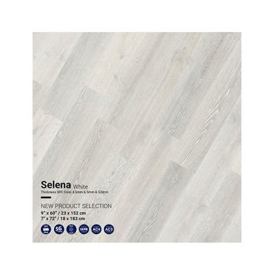 China Digital Printing 4.5/5/5.5/Mm Original Design Eco-friendly Wood High Quality Waterproof Plastic Rigid Spc White Flooring With Click Lock for sale