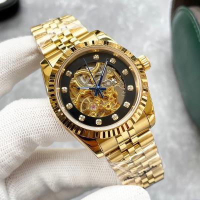 China Popular Manufacturer Luxury Diamond Setters Ice Diamond Watch Gold Wristwatch Watch for sale