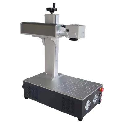 China Air Cooled Slit Desktop Portable Type 20w 30w 50w Fiber Laser Marking Machine for Japan Jewelry Metal Silver Engraving and Gold Cutting for sale