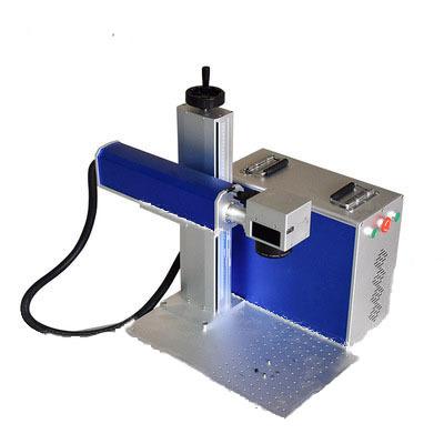 China Air-cooled Smart Gold 20w 30w 50w DST Laser Engraving Machine Original Portable Blue Metal Laser Engraving Machine Metal Color Fiber Laser Marking Key DXF for sale