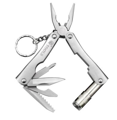 China Multifunctional Stainless Steel EDC Tool Stainless Steel Metal Pocket Tool with Key Chain for sale