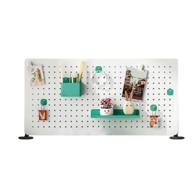 China Pegboard Garage Display Racks Metal Steel Tool Panel Holder Organizer Storage Board Wall Rack Metal Hanging Panel Desk for sale