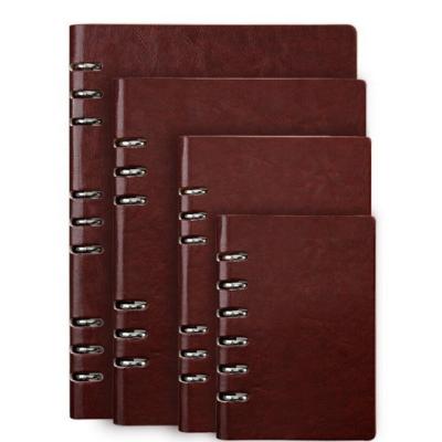 China Durable Leather Notebook A5 Notebook Loose Leaf Paper for sale