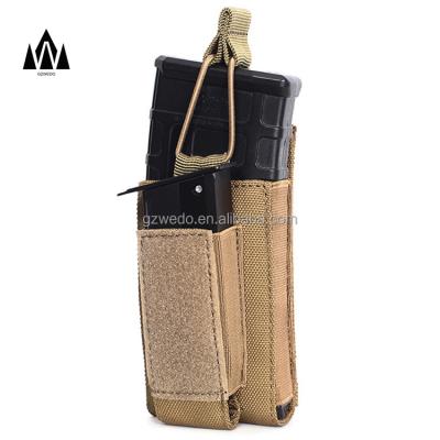 China Rifle Rubber Band & Pistol Mag Pouch Tactical Open Top Single Mag Pouch, Bungee Rifle and Pistol Magazine Pouches for M4/16 AR AK G36 9mm .40 S&W .45 ACP for sale