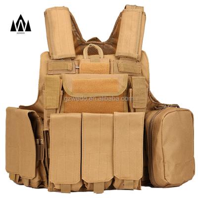 China Molle Vest With Triple Combat Tactical Vest Pouch Mag Equipment Military Airsoft Vest,Quick Release Outdoor Shooting Training Police Hunting Vest for sale