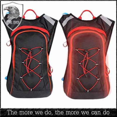 China 2 L Hydration Bladder LED Backpack (Static On Flashing LED Backpack 2 L Water Bladder Hydration Pack With Flash For Cycling Mountain Hiking Camping for sale