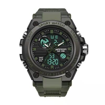 China New Fashion Alarm SBAO739 Counterattack Black Gold Sliver Green Color Women Blue Men Led Sport Digital Mobile Watch for sale