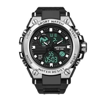 China New Fashion Black Gold Sliver Alarm Counterattack SBAO 739 Green Color Women Blue Men Led Sport Digital Mobile Watch for sale