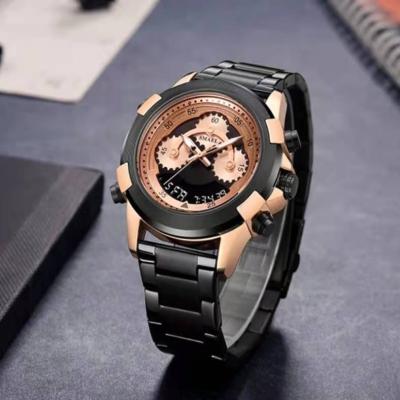 China 2021 Wholesale Fashion Unisex Chronograph Watches Waterproof Quartz Watches Business Wristwatch Man Women Watch for sale