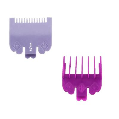 China Univesal In Clippers Professional Hair Clippers Attachment Accessories Plastic Universal Colored Guide Comb Guard 2 Pcs Set In Trimmer for sale