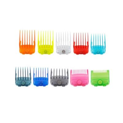 China Round Teeth Comb For Professional 10 Pcs Magnet Guards Combs Quality Hair Cutting Limit Trimmer Comb Clipper Colorful Transparent Magnetic Guide Comb Universal for sale