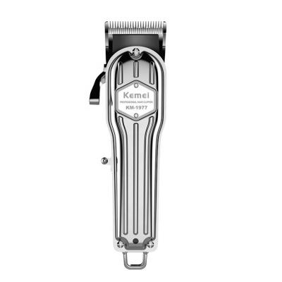 China 1977 Clippes Amazone Kemei Triple Blade Professional Hair Shaver Trimmer Metal USB Charging Body With Indicator Light Trimmers for sale