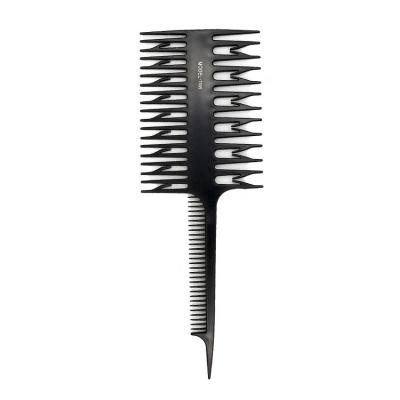 China Multifunctional Four Colors Double Sided Fine Tooth Comb Stylist Rat Tail Hair Comb for sale