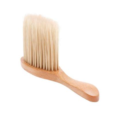 China Nondisposable Natural Wooden Nylon Salon Brush Hair Cutting Neck Soft Cloth Brushes for sale