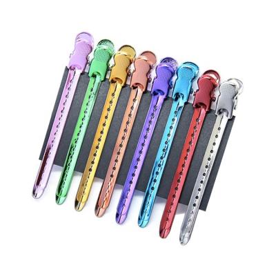 China Amazon Steel Colorful Hit Hairdressing Sectioning Clips Hair Clamps Clip 12 Pcs Hair Grip Clips Salon Styling Hair Clips for sale