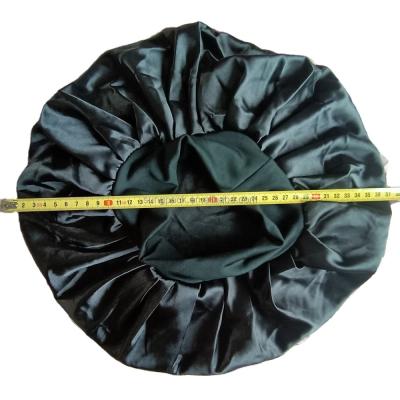 China Wholesale Eco-Friendly 35cm Luxury Stretch Band Satin Single Layer Hoods Braids Pile Night Sleep Hat for sale