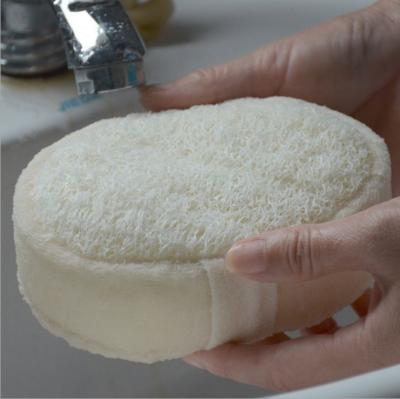 China All Natural Premium Loofah Pad Shower Scrubber 10*14.5cm For Bathroom Accessories Terry Hands Body Brush for sale