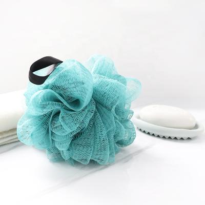 China Ambient For Body Scrubber Pad 60g Turquoise Bath Shower Sponge Luffas Mesh Pouf Shower Ball For Bathroom Accessories for sale