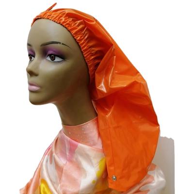 China Sustainable Reusable Shower Cap For Women Waterproof Shower Hair Snap Closure Braids Bath Cap for sale