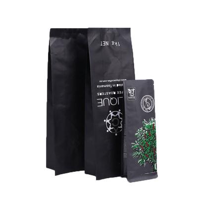 China China 250g Matt Finish Black Zip Barrier Coffee Bag Lock Roasted Pouches Soft Packaging for sale