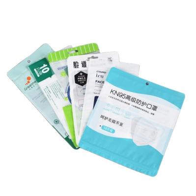 China Eco Friendly Custom Reusable Clear Face Barrier Logo Plastic Storage Packaging Bag for sale