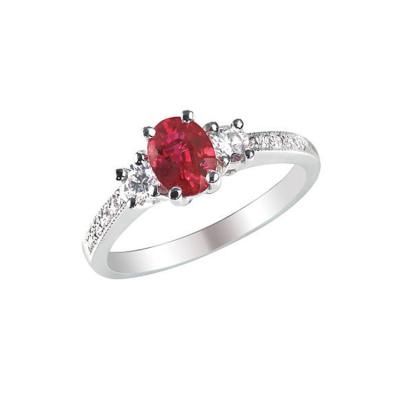 China FASHIONABLE Wholesale Bulk Woman's 14k 18k Gold Jewelry Rings , Fashion Sterling Silver Red Gemstone Rings for sale