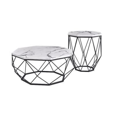 China Modern Marble Coffee Table Scandinavian Style Optional Color Design for sale