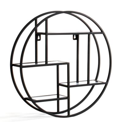 China Contemporary Black Metal Round Display Rack With Dynamic Visual Feeling for sale