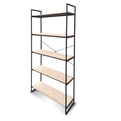 China Morden Designed Sustainable Wooden Metal Rack Shelf For Display 5 - Layer Home Units for sale