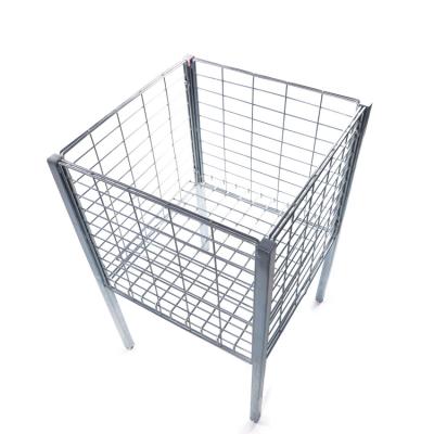 China Traditional Well Made White Metal Mesh Promotional Basket With Removable Lid for sale