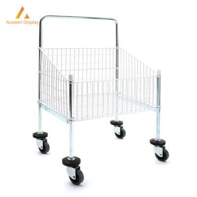 China Economic Light Duty Powder Coated Foldable Shopping Trolley For Supermarket for sale