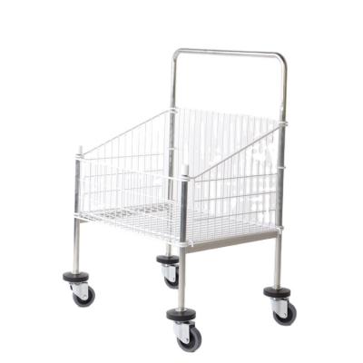 China European Style Metal Supermarket Folding Trolley Shopping Trolley for sale