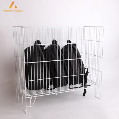 China Widely Used High Capacity White Metal Mesh Storage Basket for sale