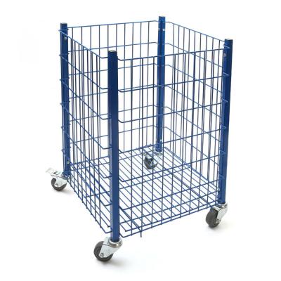 China Folding Multifunctional Durable Metal Display Basket For Supermarket for sale