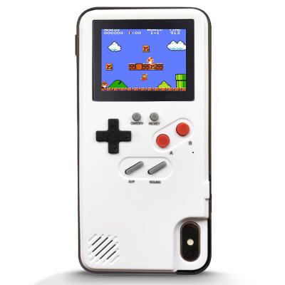 China Retro Real Game Console Phone Cover For iPhone 4-5 Hours Playing Time 36 Games Console Cell Phone Case For iPhone 13 mini 13 pro 7 8 max X XR Xs max for sale