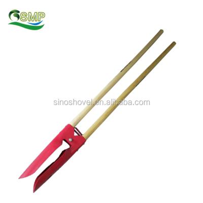 China Garden shovel post hole digger with wooden handle for sale