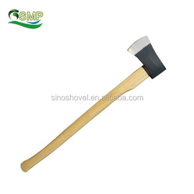 China Agriculture Wholesale Promotional Ax Hand Tools Axes With Wooden Handle for sale