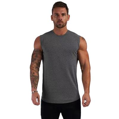 China Factory Direct Solid Color QUICK DRY Wholesale Sleeveless Sports Vest Fitness Clothing Gym Vest Running Training Running for sale